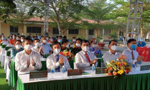 Khánh thành trường tiểu học thị trấn Bến Cầu do Vietcombank tài trợ