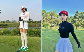 Hiền Hồ xinh, chảnh, phong cách với thời trang đánh golf