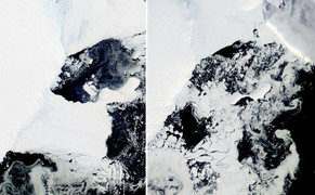 Thềm băng 1.200 km2 ở Nam Cực bất ngờ đổ sụp