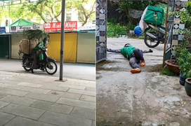 Khi shipper kiêm nhiệm vụ chọc cười khách hàng với các pha 'xử lý cồng kềnh'