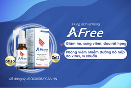 Xịt họng AFree: Giảm nhanh viêm đường hô hấp cấp và mạn tính do virus, vi khuẩn