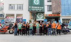 Dàn xe mô tô 'khủng' của GV Taxi khuấy động đường phố Hà Nội