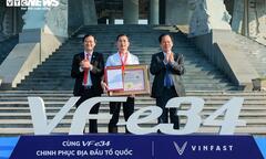 100 xe ô tô điện VF e34 chinh phục địa đầu Tổ Quốc xác lập kỷ lục Việt Nam