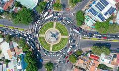 Kẹt xe dài cả km ở trung tâm TP Vũng Tàu