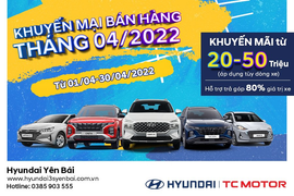 Hyundai Yên Bái tung khuyến mại mới tháng 4/2022