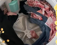 Dân mạng cười ngất chuyện bà vợ vớ được cả nắm tiền của chồng trong máy giặt