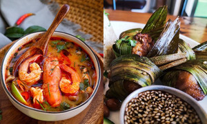 Mâm cơm hội tụ đủ tinh hoa ẩm thực Thái Lan trong dịp Lễ hội té nước Songkran