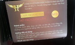 Phát hiện thêm chất cấm trong cà phê giảm cân Hoàng Gia
