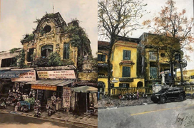Bộ tranh vẽ Hà Nội gây sốt vì đẹp như ảnh chụp, danh tính họa sĩ còn bất ngờ hơn