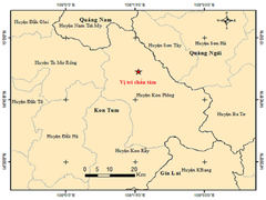 Kon Tum xảy ra 2 trận động đất liên tiếp trong một buổi sáng