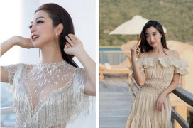 Jennifer Phạm mặc đầm xuyên thấu nóng bỏng, Đỗ Mỹ Linh diện váy trễ vai quyến rũ