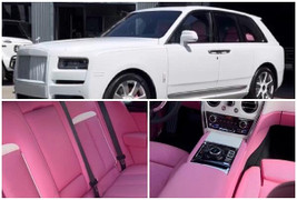 Rolls-Royce Cullinan độ nội thất màu hồng khiến chị em mê mệt
