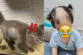 'Đẻ con gái thùy mị nết na': Bé gái khiến dân mạng hú hồn vì trò nghịch khó đỡ