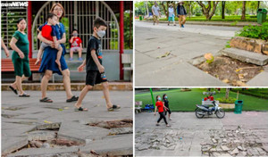 Ảnh: Hai công viên nổi tiếng Hà Nội xuống cấp, 'bẫy' người đến vui chơi