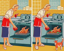 Có bao nhiêu điểm khác biệt giữa 2 bức tranh dưới đây? 