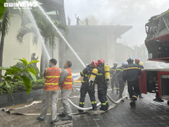 180 cảnh sát diễn tập chữa cháy khách sạn phục vụ SEA Games