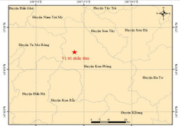 Kon Tum: Thêm trận động đất mạnh 3,4 độ Richter