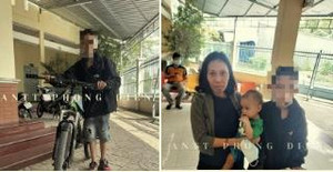 Bàn giao cho gia đình bé trai đạp xe từ TP.HCM xuống Cần Thơ thăm bạn gái 