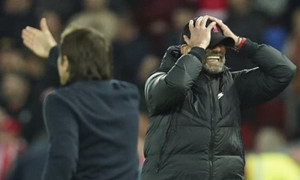 Liverpool nguy cơ bị Manchester City vượt mặt trong cuộc đua vô địch