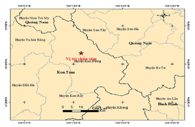 Kon Tum xảy ra 2 trận động đất trong một buổi sáng