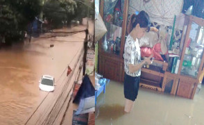 Ảnh: Mưa lớn nhấn chìm nhiều tuyến đường ở Lạng Sơn, Bắc Giang