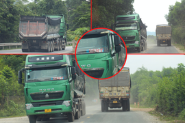 Ảnh: Xe quá khổ, cơi nới thành thùng 'lộng hành' ở đường mòn Hồ Chí Minh