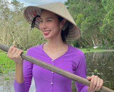 Hoa hậu Thùy Tiên mặc áo bà ba, hóa 'cô gái miền Tây' xinh đẹp