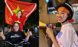 Hoa hậu Thuỳ Tiên cùng dàn sao đi bão ăn mừng U23 Việt Nam vô địch SEA Games 31