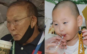 Bức ảnh 'cháu trai thất lạc' của ông Park Hang-seo nhận 'bão like' của dân mạng