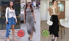 3 kiểu chân váy dài làm lộ nhược điểm cơ thể