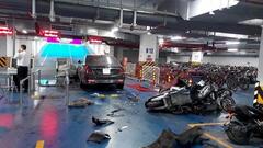Công an điều tra vụ 'siêu xe' Maybach đâm hàng loạt xe máy ở hầm chung cư