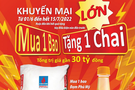 'Đạm Phú Mỹ - Đồng hành sẻ chia' trao 2 triệu chai dầu ăn tặng bà con nông dân
