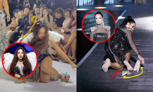 Những cú 'vồ ếch' trên sàn catwalk và màn xử lý đầy bản lĩnh của mỹ nhân Việt