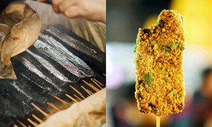 Tưởng que kem nhưng thực chất đây lại là món bánh... tiết lợn độc đáo của xứ Đài