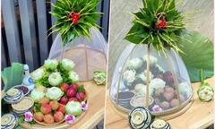 Cầu kỳ bày biện mâm cúng Tết Đoan Ngọ đẹp mắt, người bán online chốt đơn mỏi tay