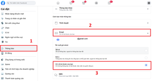 Cách tắt thông báo Facebook trên Gmail
