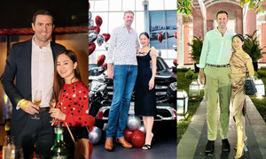 Ảnh: Lan Phương bỗng hóa 'tí hon' khi đứng cạnh chồng Tây cao hơn 2m