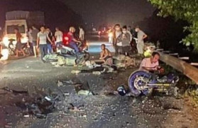 Ba xe máy tông nhau, 5 người thương vong ở Bắc Ninh