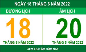 Lịch âm hôm nay thứ Bảy ngày 18/6