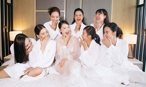 Không gian tiệc cưới lộng lẫy, tràn ngập cỏ lau của Minh Hằng 