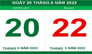 Lịch âm hôm nay thứ Hai ngày 20/6