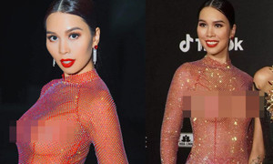 Hà Anh xin lỗi vì sự cố hớ hênh phản cảm trên thảm đỏ 