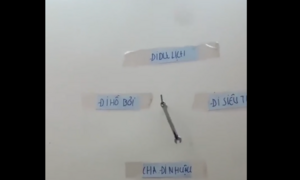 Bố 'lừa' con chơi game để được đi nhậu