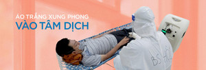 Áo trắng xung phong vào tâm dịch
