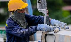 Ảnh: Hình hài cầu Vĩnh Tuy 2 sau gần hai năm xây dựng