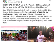 Nhà hàng phục vụ du khách kém chu đáo, Đà Nẵng yêu cầu công khai xin lỗi
