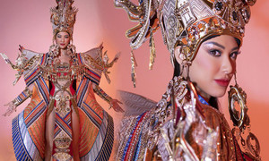 Kim Duyên mang trang phục dân tộc nặng 30 kg tới Miss Supranational 2022