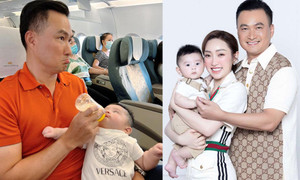 Chi Bảo chăm con cực khéo khi làm bố ở tuổi 49 