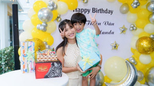 Diễn viên Nguyệt Ánh tự tay tổ chức tiệc sinh nhật tròn 4 tuổi cho con trai
