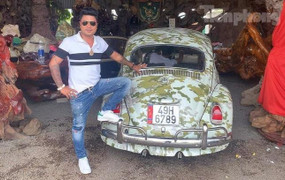 Xe cổ Volkswagen Beetle biển số sảnh tiến ở Đà Lạt